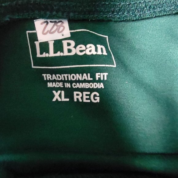 LL Bean Mens XL Green Gray Traditional Fit Long Sleeve Turtleneck Shirts - Picture 7 of 7